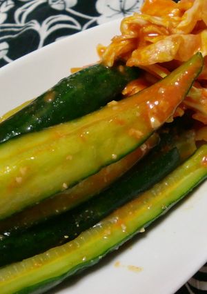 ♪きゅうりとキャベツのコチュジャン漬♪-レシピのメイン写真