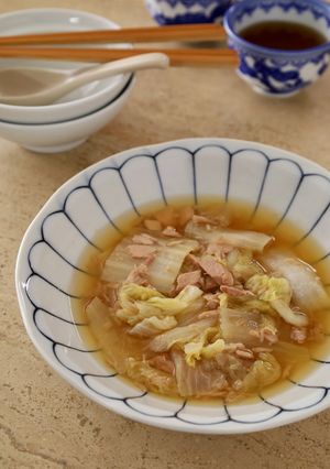 冷凍白菜とツナのさっと煮-レシピのメイン写真