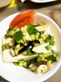 夏野菜盛り豆腐-レシピのメイン写真