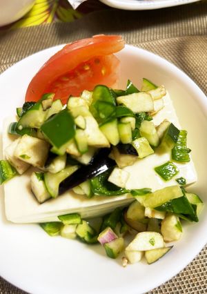 夏野菜盛り豆腐-レシピのメイン写真