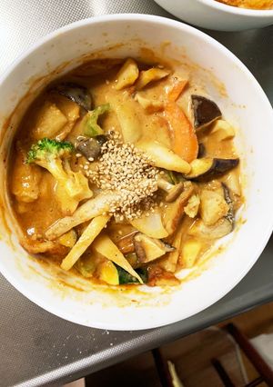 肉無チクワトマトキムチ親子丼味野菜炒め-レシピのメイン写真