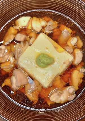 【レンジで1発】鶏肉のめんつゆ湯豆腐-レシピのメイン写真