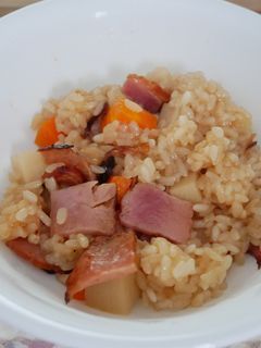 不器用焼豚ちまき風炊き込みご飯-レシピのメイン写真