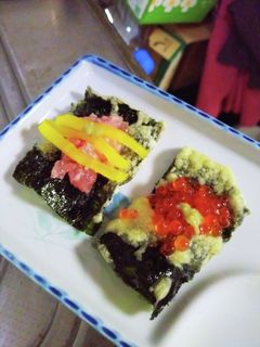 天ぷら とろたくカナッペ&いくらカナッペ-レシピのメイン写真
