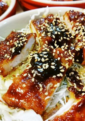 かつ丼、プルーンエキス味噌ソース。-レシピのメイン写真