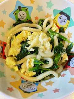 幼児食★ほうれん草と卵うどん-レシピのメイン写真