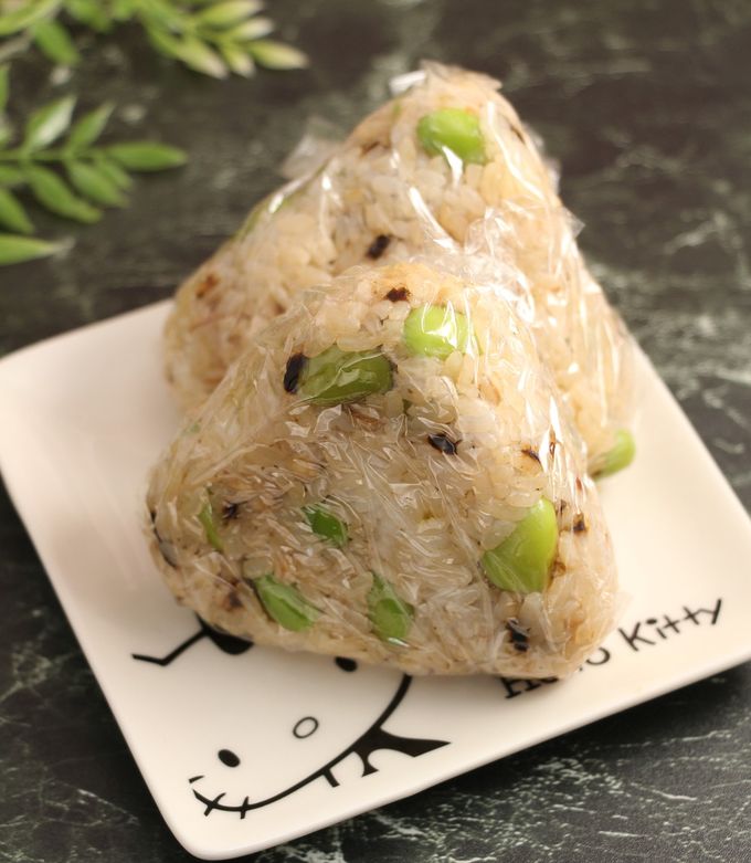 再現！ローソン☆枝豆と塩昆布おにぎり-レシピのメイン写真
