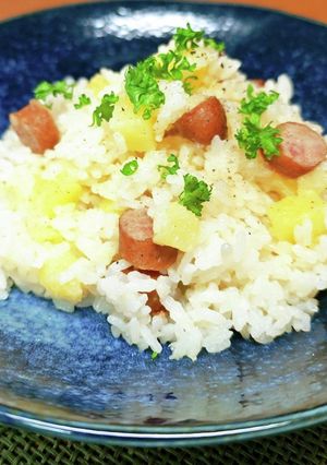 ジャーマンポテト風炊き込みご飯-レシピのメイン写真