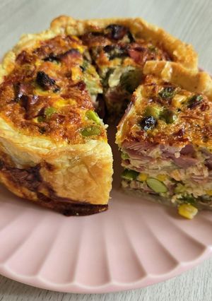 夏野菜の具だくさんキッシュ-レシピのメイン写真