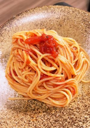 トマト缶のみで絶品！冷製トマトパスタ-レシピのメイン写真