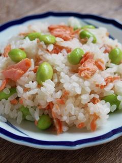 酢飯でさっぱり!枝豆と鮭の混ぜご飯-レシピのメイン写真