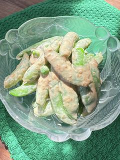 スナップエンドウ味噌マヨごま和え-レシピのメイン写真
