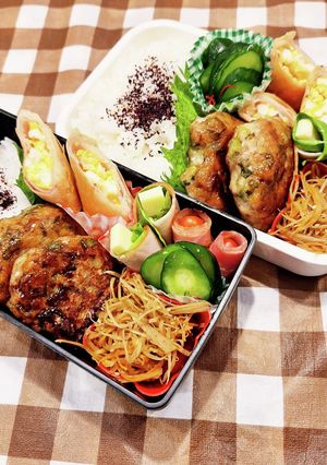 高1男子とパパの弁当240716-レシピのメイン写真