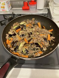 ナスと豚肩ロース味噌炒め-レシピのメイン写真