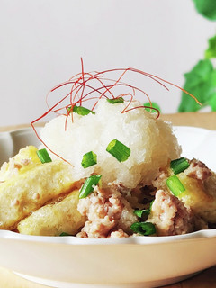 夫絶賛☆白だしみぞれ煮☆木綿豆腐豚挽肉丼-レシピのメイン写真