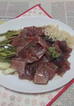 メバチマグロのすき身でカルパッチョ風V2-レシピのメイン写真
