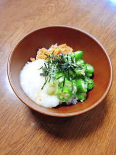 さっぱり♡鮭オクラのとろろ丼-レシピのメイン写真