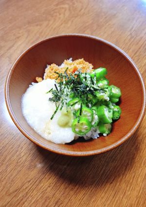 さっぱり♡鮭オクラのとろろ丼-レシピのメイン写真