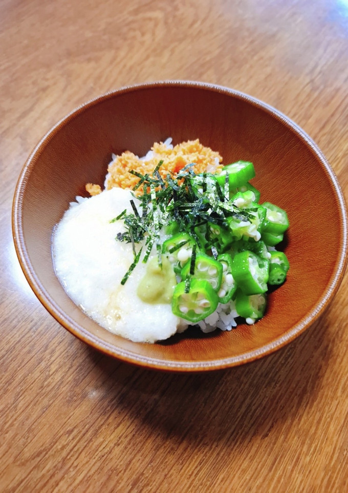 さっぱり♡鮭オクラのとろろ丼-レシピのメイン写真