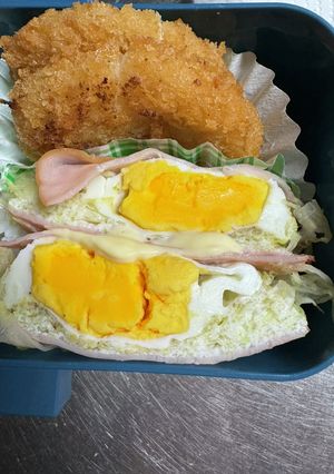 簡単レンチン☆ハムエッグ-レシピのメイン写真