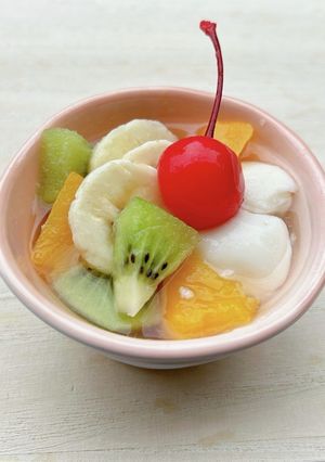 常食・軟菜 豆腐白玉入りフルーツポンチ-レシピのメイン写真