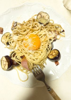 簡単！ナスとベーコンのチーズパスタ♪-レシピのメイン写真