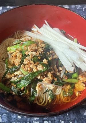 ぶっかけ中華風鶏そぼろそうめん-レシピのメイン写真
