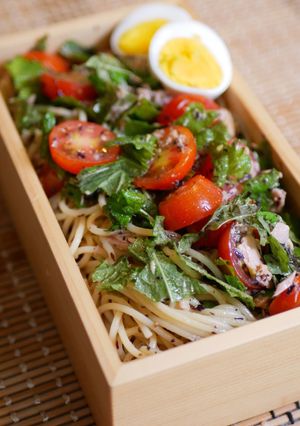 混ぜるだけサッパリ！冷製ゆかりパスタ-レシピのメイン写真