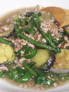 夏野菜のそぼろ餡かけ-レシピのメイン写真