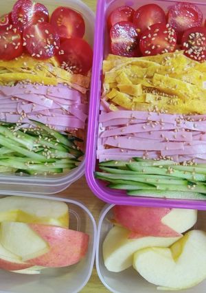 娘と息子のお弁当(7/17 水)-レシピのメイン写真