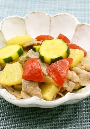 かるしお® 豚と夏野菜のパイナップル炒め-レシピのメイン写真