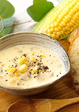 とうもろこしの塩麹豆乳スープ-レシピのメイン写真
