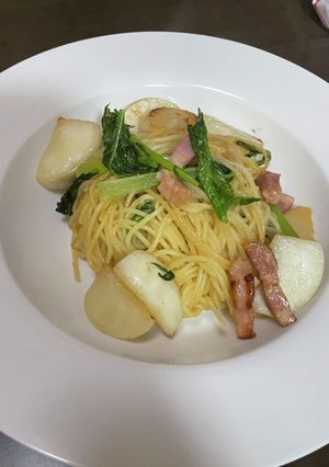 カブとベーコンの和風パスタ-レシピのメイン写真