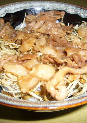 パリパリごぼうの豚丼-レシピのメイン写真