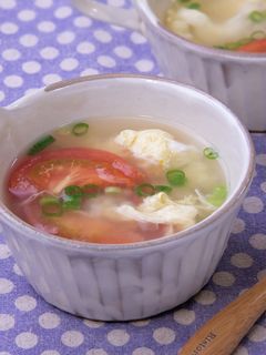 もち麦入り トマトと卵のスープ-レシピのメイン写真