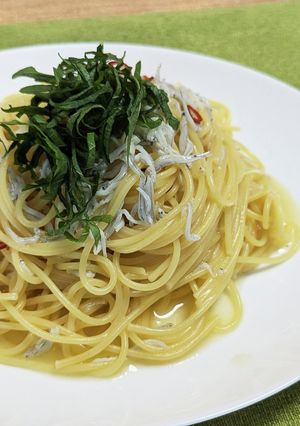 ワンパン!大葉としらすのペペロンチーノ-レシピのメイン写真