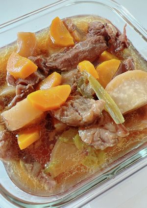 圧力鍋でとろとろ牛すじ煮込み-レシピのメイン写真