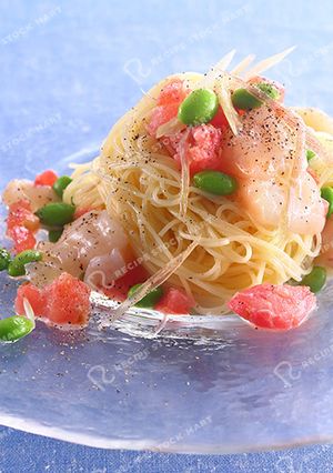 フローズントマトとほたての冷製パスタ-レシピのメイン写真