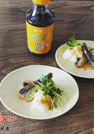 【火の国ぽん酢】いわし缶スピードおつまみ-レシピのメイン写真