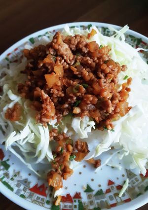 沢庵入り☆挽肉の甘辛納豆そぼろ-レシピのメイン写真