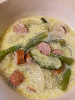 簡単!塩分控えめ 夏野菜の豆乳スープ-レシピのメイン写真