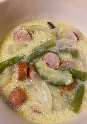 簡単！塩分控えめ　夏野菜の豆乳スープ-レシピのメイン写真