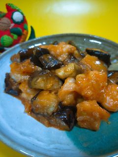 なす入りエビチリ炒め -レシピのメイン写真