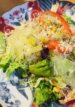 市販サラダ●パン粉ドレッシングサラダ-レシピのメイン写真