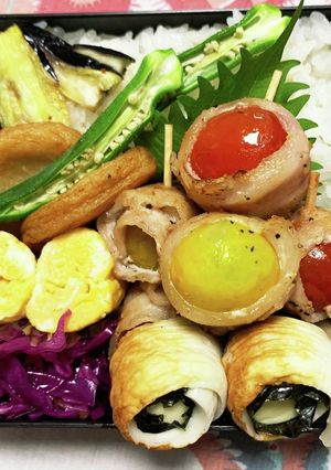 7/18 ﾖｯﾁｬﾝ☆ トマト豚肉巻き-レシピのメイン写真