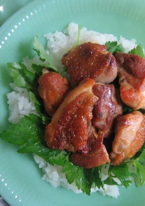三ツ矢サイダーでオレンジチキンソテー丼-レシピのメイン写真
