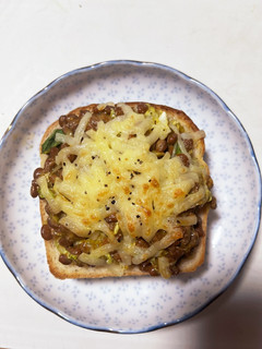 カレーキャベツ納豆チーズトースト-レシピのメイン写真