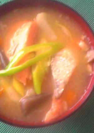 鮭のあらと生姜のあったか味噌汁-レシピのメイン写真