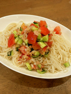 夏野菜とツナのやみつきそうめん-レシピのメイン写真