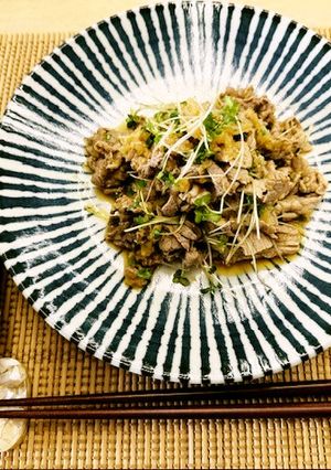 柳金属の生ぽん酢で牛肉のおろしぽん酢和え-レシピのメイン写真